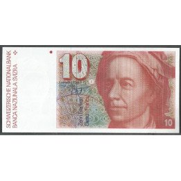 Suiza, 10 Franken 1982 P53d