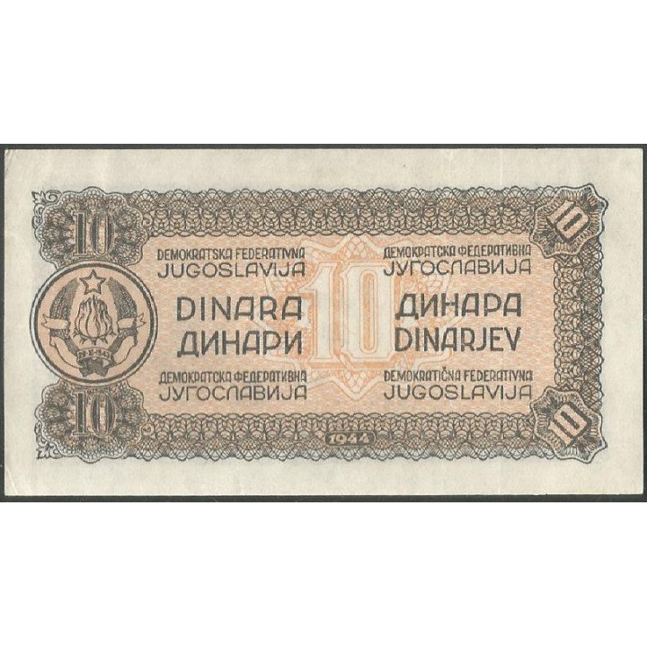 Yugoeslavia, 10 Dinar 1944 P50a
