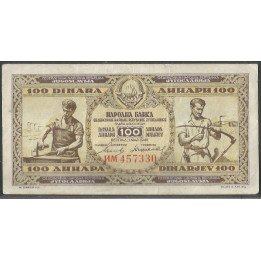 Yugoeslavia, 100 Dinar 1 May 1946 P65a