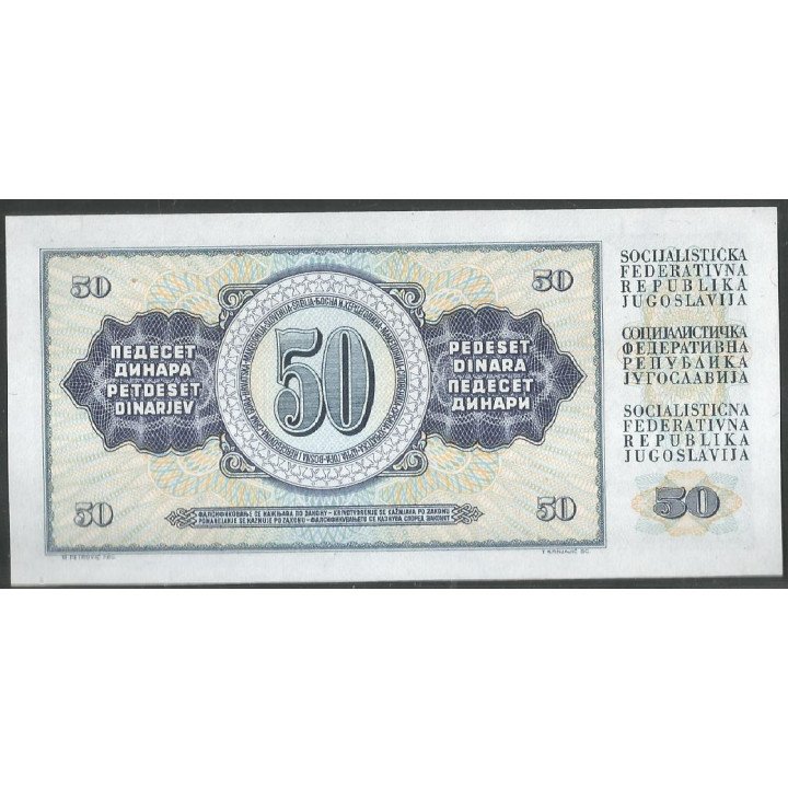 Yugoeslavia, 50 Dinara 1 May 1968 P83b
