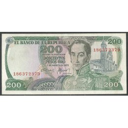 Billete de 200 Pesos 7 Ago 1975 9 Dig. BGW342