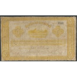 Banco de Oriente 5 Pesos 25 Feb 1884 Ps698