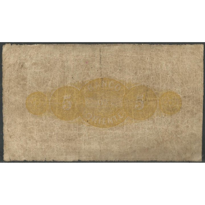 Banco de Oriente 5 Pesos 25 Feb 1884 Ps698