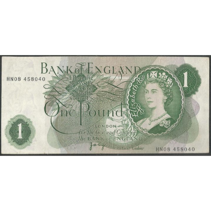 Inglaterra, 1 Pound ND1970-77 P374g