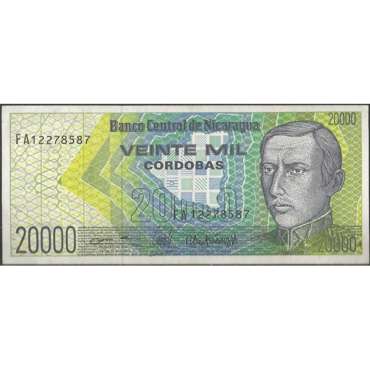 Nicaragua, 20.000 Cordobas ND1989 P160