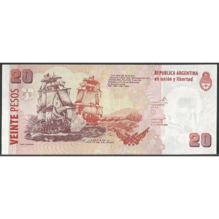 Argentina, 20 Pesos ND2003 Serie D P355a4