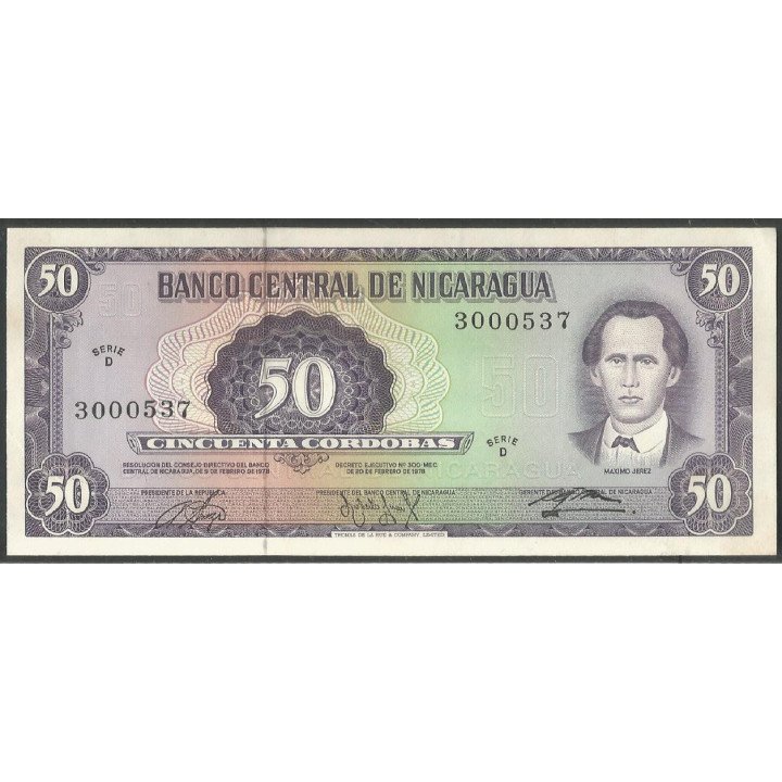 Nicaragua, 50 Cordobas D 20 Feb 1978 P130