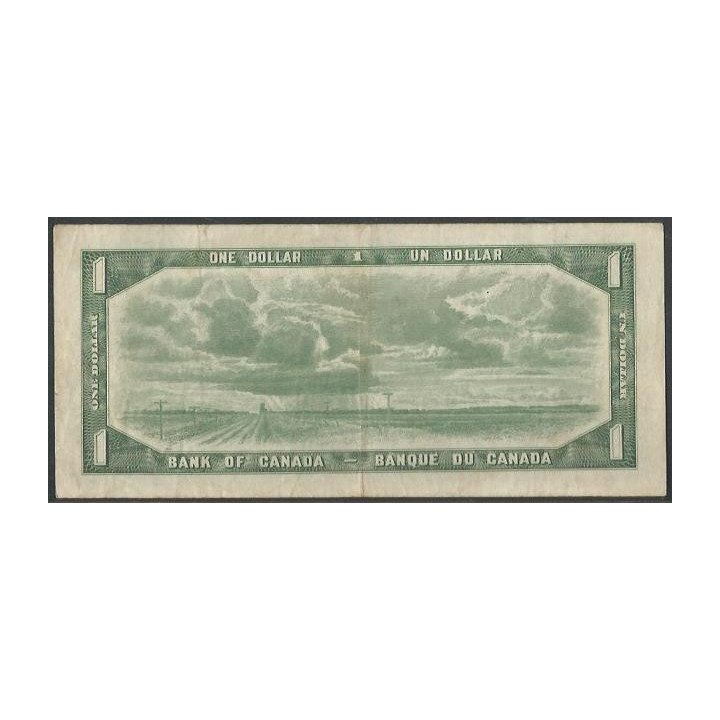 Canada 1 Dollar 1954 (1961-72) P75b reverso