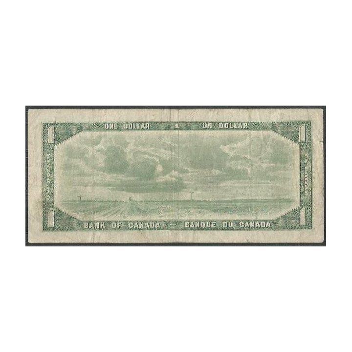 Canada 1 Dollar 1954 (1972-73) P75c reverso