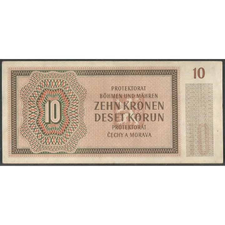 Bohemia & Moravia 10 Korun 8 Jul 1942 P8a