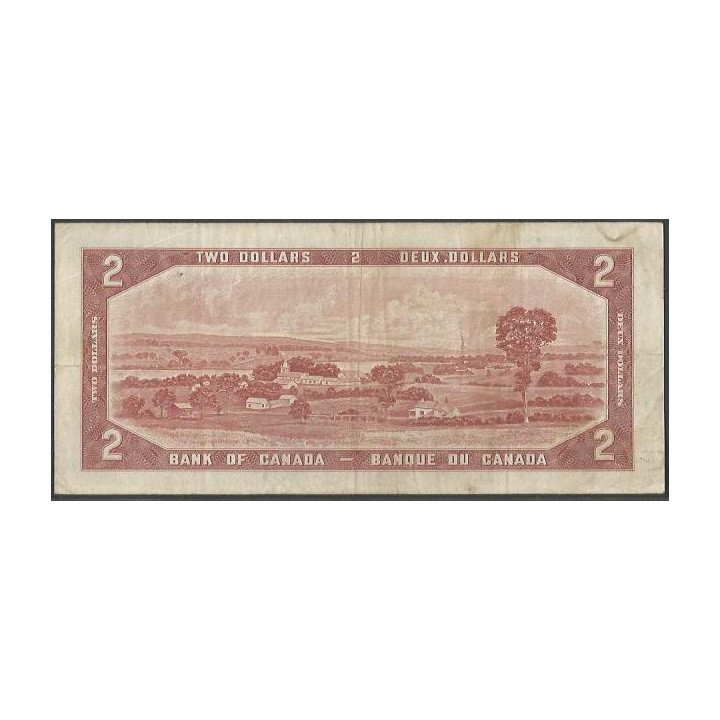 Canada 2 Dollars 1954 (1961-72) P76b reverso