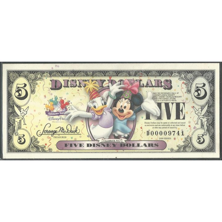 Disney, 5 Dollars 2009 Daisy - Minnie D DIS156