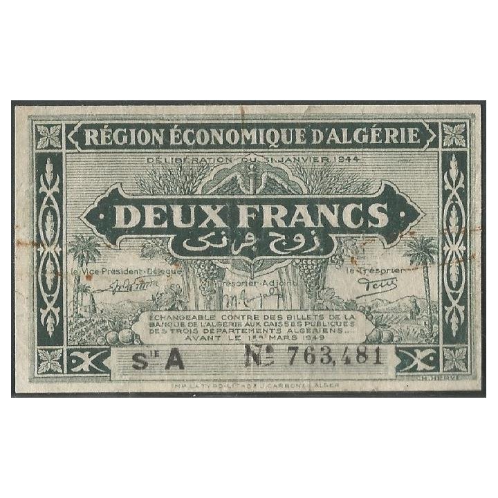 Argelia, 2 Francs L1944 P99a