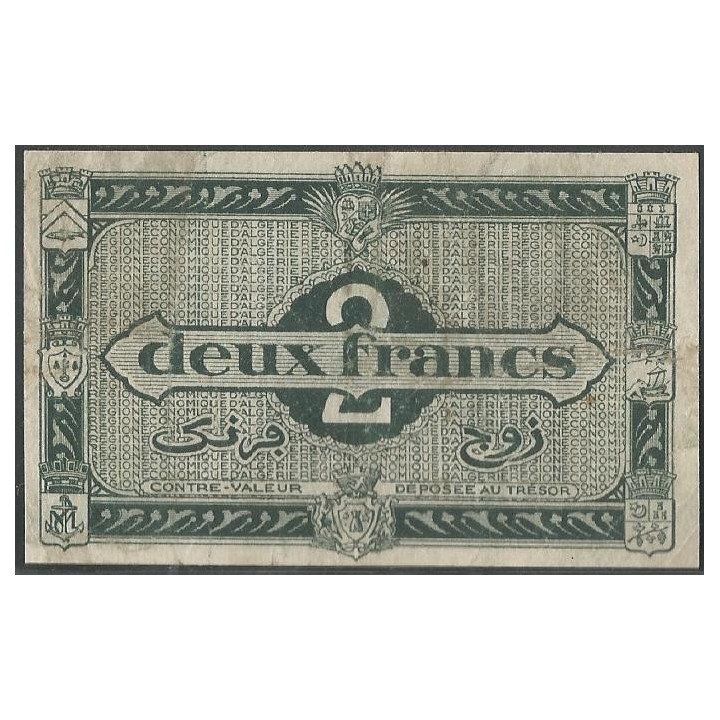 Argelia, 2 Francs L1944 P99a