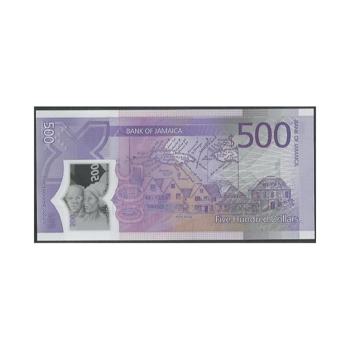 Jamaica 500 Dollars ND2023 P98 reverso