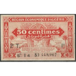 Argelia, 50 Centimes 1 Mar 1949 P100