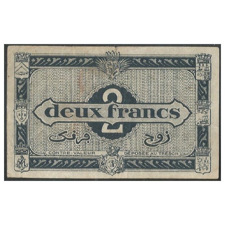 Argelia, 2 Francs 1 Mar 1949 G 2 T P102