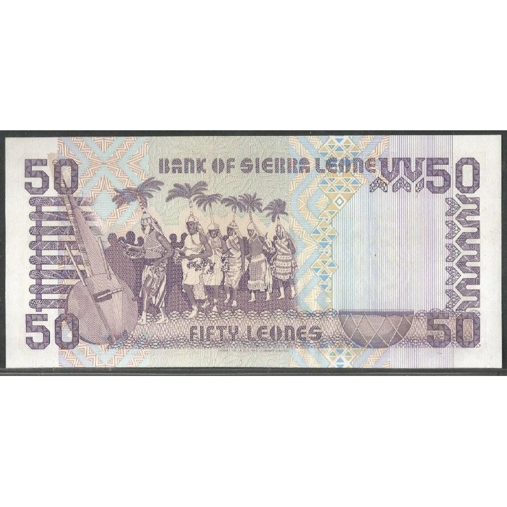 Sierra Leona, 50 Leones 27 Abr 1989 P17b