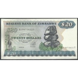 Zimbabwe, 20 Dollars 1994 P4d