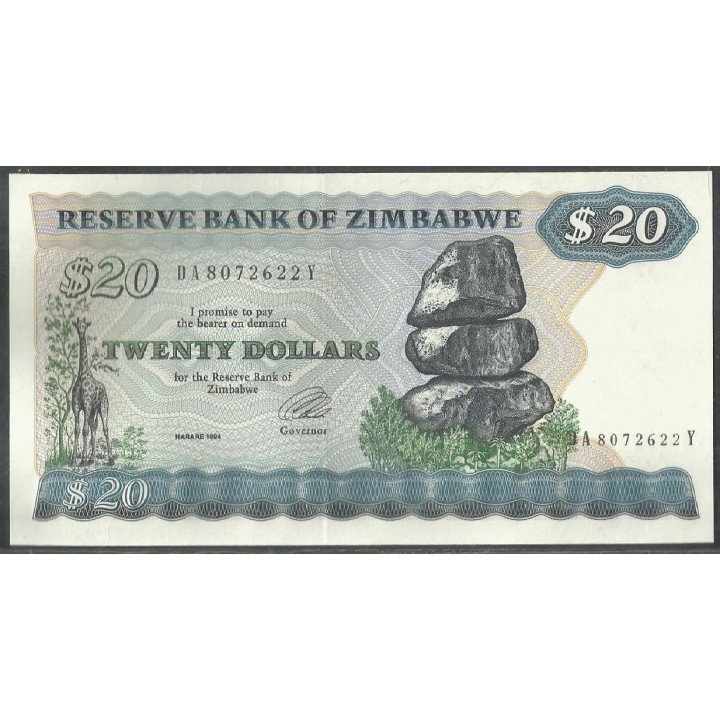 Zimbabwe, 20 Dollars 1994 P4d