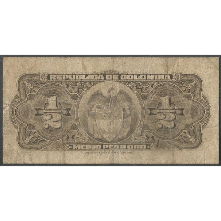 Billete de 1/2 Peso 16 Ene 1948 A 7 dig.  BGW010