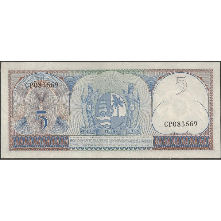 Suriname, 5 Gulden 1 Sep 1963 P120
