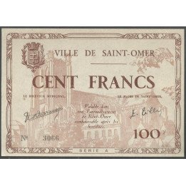 Francia - Ville de Saint-Omer 100 Francs jun 1940