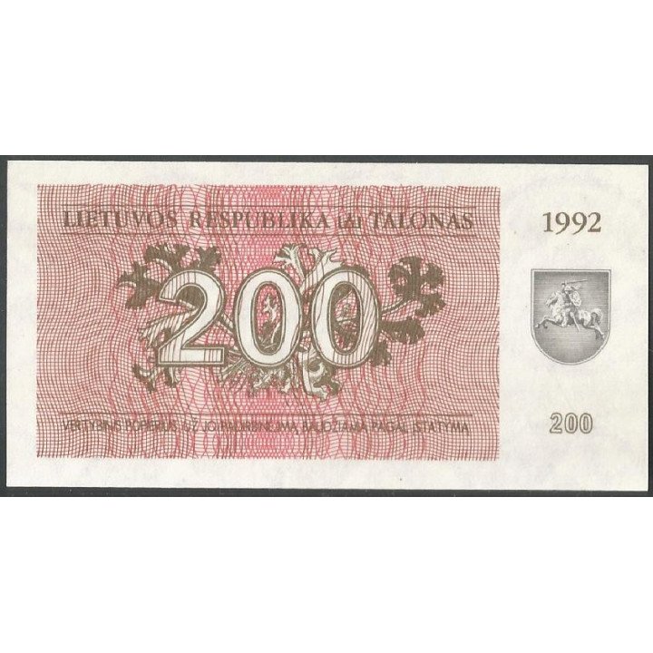 Lituania, 200 Talonas 1992 P43a