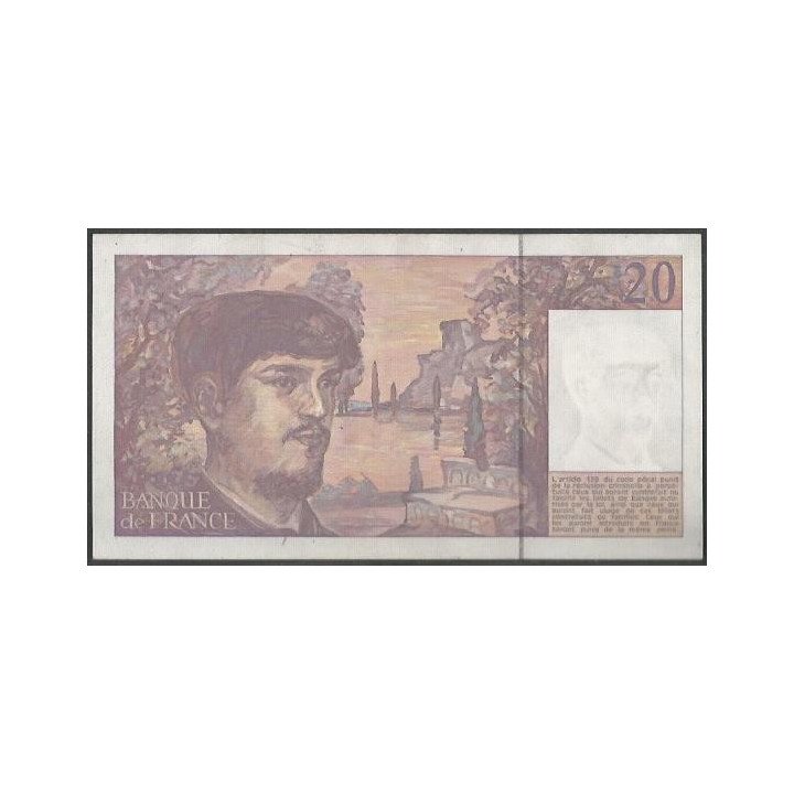 Francia 20 Francs 1990 P151d reverso