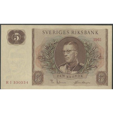 Suecia, 5 Kronor 1961 P42f