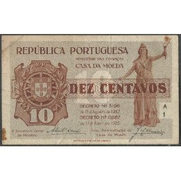 Portugal, 10 Centavos 11 Abr 1925 P101