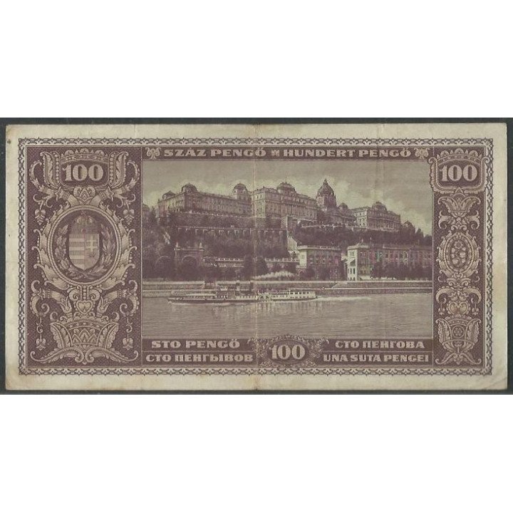 Hungria 100 Pengo 5 Abr 1945 P111b reverso