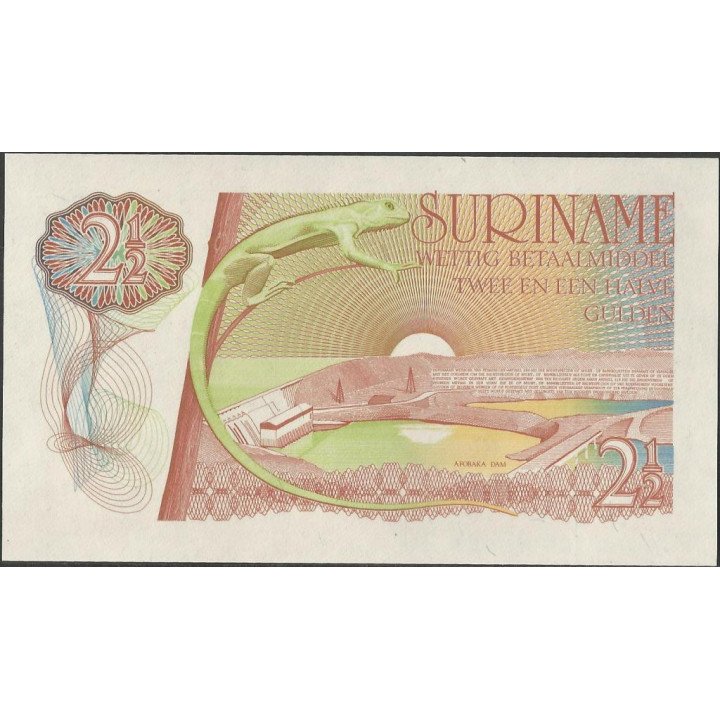 Suriname, 2 1/2 Gulden 1 Nov 1985 P119