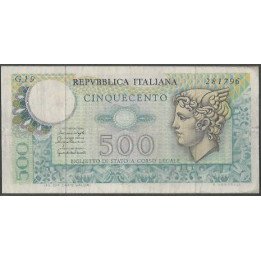 Italia 500 Liras 20 Dic 1976 P95