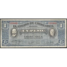 Mexico - El Estado de Chihuahua, 1 Peso 20 Abr 1915 Serie a Ps529g2