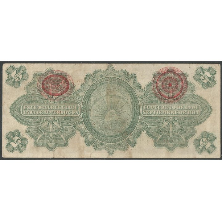 Mexico - Gobierno Provisional, 5 Pesos 17 Dic 1914 Serie B Ps702b