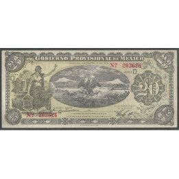 Mexico - Gobierno Provisional, Veracruz, 20 Pesos 19 Sep 1914 Serie D Ps1109