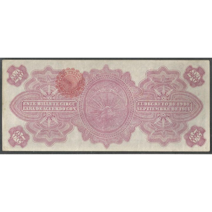 Mexico - Gobierno Provisional, Veracruz, 20 Pesos 19 Sep 1914 Serie D Ps1109