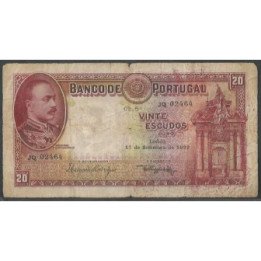 Portugal 20 Escudos 17 Sep 1929 P143