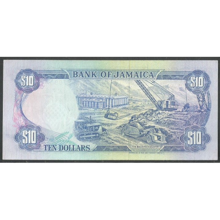 Jamaica, 10 Dollars 1 Ago 1989 P71c