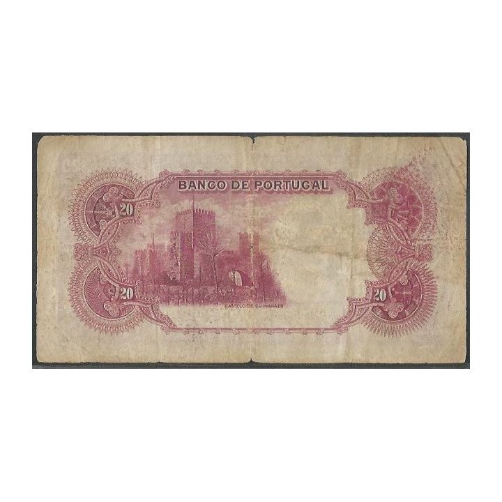 Portugal 20 Escudos 17 Sep 1929 P143 reverso