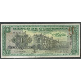 Guatemala, 1 Quetzal 3 Ene 1968 P52e