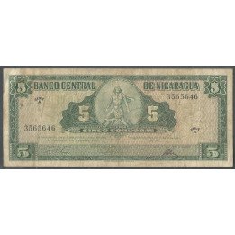 Nicaragua, 5 Cordobas D1962 P108a