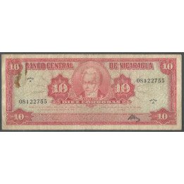Nicaragua, 10 Cordobas D1962 A P109a