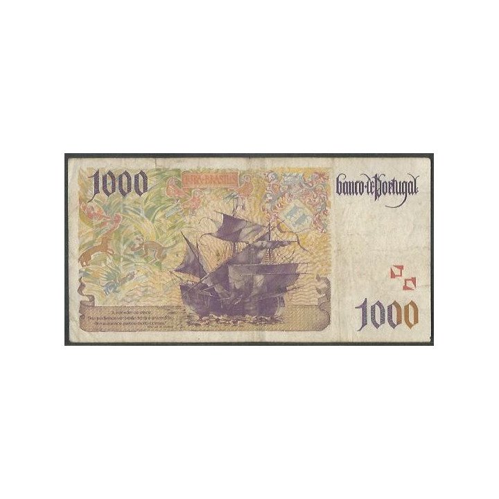 Portugal 1.000 Escudos 21 May 1998 P188c reverso