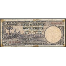 Indochina Francesa, 10 Piastres AC ND1947 P80(2)