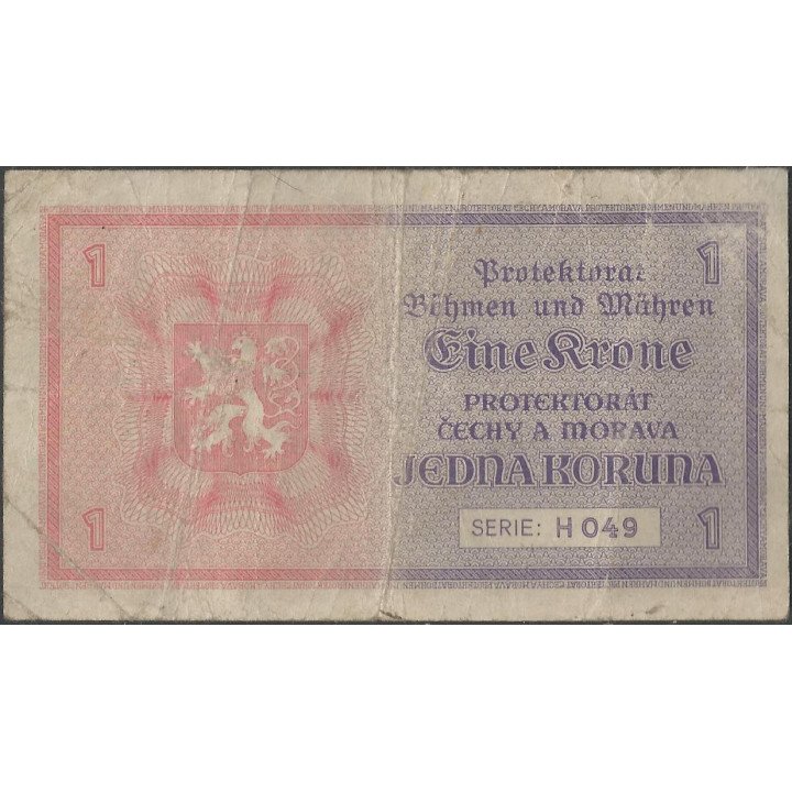 Bohemia & Moravia 1 Korun ND1940 P3a