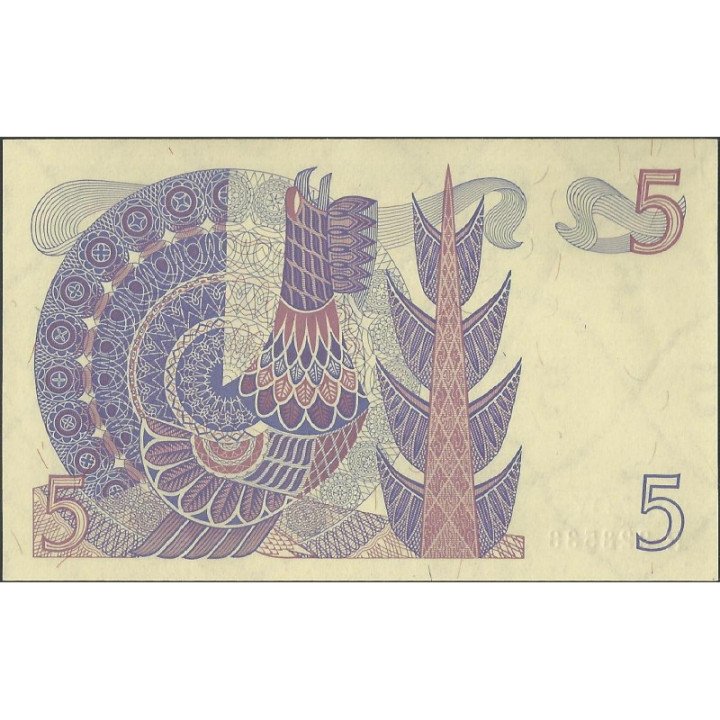 Suecia 5 Kronor 1974 P51c reverso
