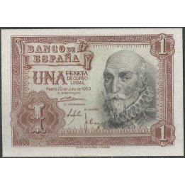 España, 1 Peseta 22 Jul 1953 P144a