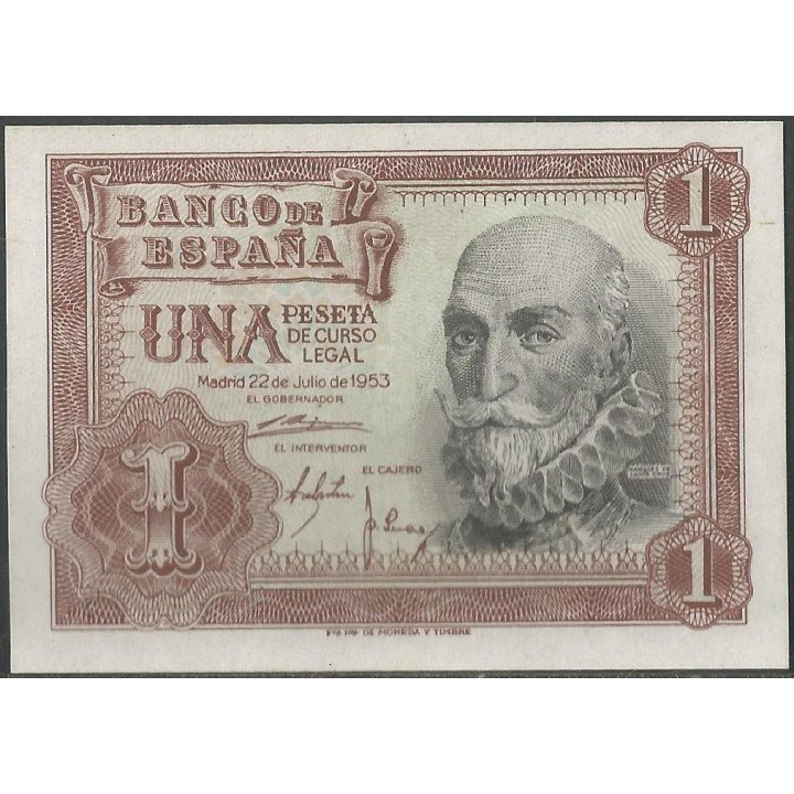 España, 1 Peseta 22 Jul 1953 P144a